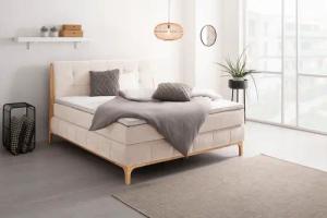 OTTO products Boxspringbett "Jelle", (5 St.), zertifizierte, recycelte Bezugsstoffe, verschiedene Ausführungen