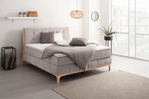 OTTO products Boxspringbett "Jelle", (5 St.), zertifizierte, recycelte Bezugsstoffe, verschiedene Ausführungen