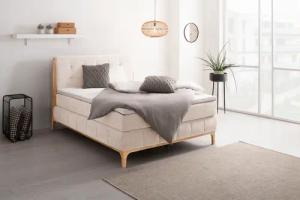 OTTO products Boxspringbett "Jelle", (5 St.), zertifizierte, recycelte Bezugsstoffe, verschiedene Ausführungen