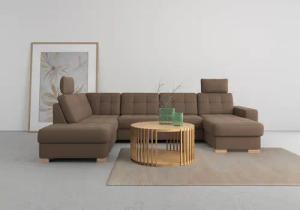 sit&more Wohnlandschaft "Quincy U-Form", wahlweise mit Bettfunktion und Bettkasten