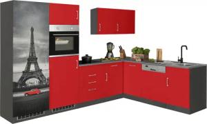 KOCHSTATION Winkelküche "KS-Paris", ohne E-Geräte, Stellbreite 290/220 cm