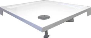 Sanotechnik Eckduschwanne, LxBxH: 80x80x12cm