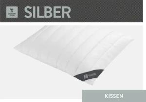 SPESSARTTRAUM Baumwollkissen "Silber", (1 St.), hergestellt in Deutschland, allergikerfreundlich