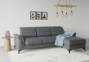 sit&more Ecksofa "Sinatra L-Form", mit Recamiere, optional mit Kopfteilverstellung und Armteilfunktion