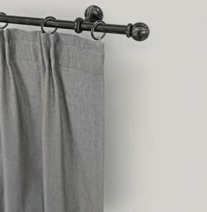 GARESA Gardinenstange "ESPERANCA", 1 läufig-läufig, Wunschmaßlänge, rustikale Vorhanggarnitur, verlängerbar, Eisen, Endk. Kugel, m. Ringe