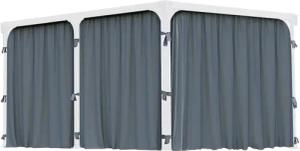 Palram - Canopia Pavillonseitenteil, Vorhangset 4m und 5m 217 x 465cm