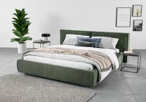INOSIGN Polsterbett "Adrina mit Biesenoptik, Feincord und Luxus-Microfaser", bis 280kg, auch in Überlänge 220 cm, 4 Breiten bis 200cm