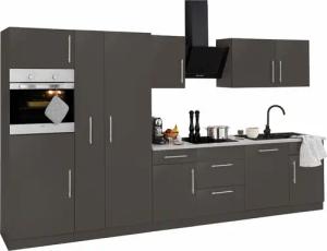 wiho Küchen Küchenzeile "Cali", mit E-Geräten, Breite 360 cm mit Metallgriffen