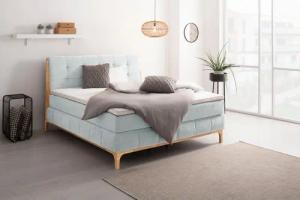 OTTO products Boxspringbett "Jelle", (5 St.), zertifizierte, recycelte Bezugsstoffe, verschiedene Ausführungen