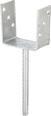 Alberts U-Pfostenträger, (Set, 4 St.), feuerverzinkt, lichte Breite 101 mm, Länge Betonanker 200 mm