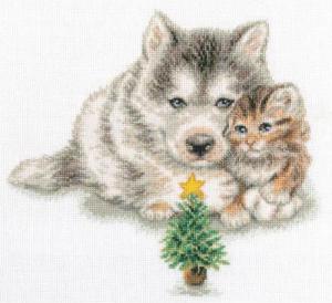RTO Kreativset RTO Kreuzstich Set "Gute Freunde", Zählmuster, 24x22cm, (embroidery kit by Marussia)