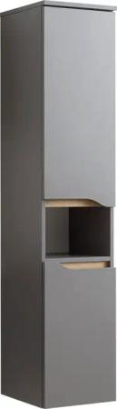 Saphir Midischrank "Quickset Badschrank 30 cm breit, 2 Türen, 1 Nische, 2 Einlegeböden", Badezimmer-Midischrank inkl. Türdämpfer, grifflos