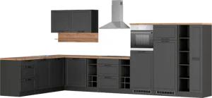 KOCHSTATION Winkelküche "KS-Lana", Stellbreite 240/420 cm, wahlweise mit E-Geräten
