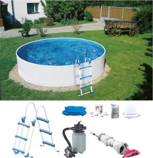 my POOL BWT Rundpool, (Spar-Set, 7 tlg.), Inkl. Akku-Bodensauger BWT BC 02