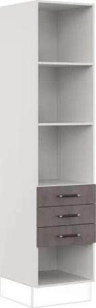 IMPULS KÜCHEN Seitenschrank ""Prag", Breite/Höhe: 50/205,1 cm, mit Soft-Close", vormontiert, mit Schubkästen, mit verstellbaren Fachböden