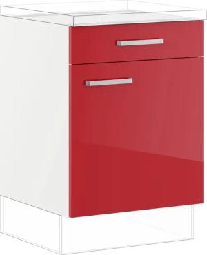 IMPULS KÜCHEN Unterschrank ""Turin", Breite/Höhe: 60/72,3 cm, mit Soft-Close", vormontiert, mit Schubkasten, mit Drehtür