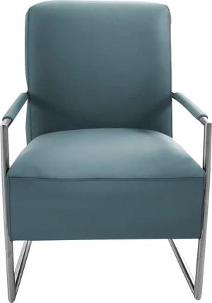 K+W Komfort & Wohnen Cocktailsessel, mit bezogenen Armlehnen, Gestell in Metall Edelstahloptik