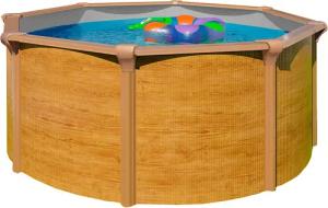KWAD Rundpool "Green line Evolution", (Komplett-Set, 10 tlg.), 4,6x1,32 wood Folie in blau, sand oder grau erhältlich