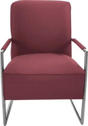 K+W Komfort & Wohnen Cocktailsessel, mit bezogenen Armlehnen, Gestell in Metall Edelstahloptik