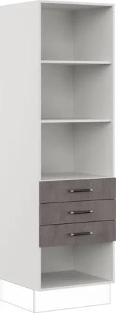 IMPULS KÜCHEN Seitenschrank ""Prag", Breite/Höhe: 60/190,7 cm, mit Soft-Close", vormontiert, mit Schubkästen, mit verstellbaren Fachböden