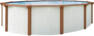 KWAD Rundpool "Green line Evolution", (Komplett-Set, 10 tlg.), 3,6x1,32 white- wood Folie in blau, sand oder grau erhältlich