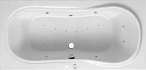 OTTOFOND Whirlpool-Badewanne "Palma", (Komplett-Set, 1 tlg.), Typ Premium, chrom