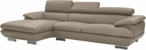 CALIA ITALIA Ecksofa "Magic, ein italienisches Sofa zum Träumen, erstklassiger Sitzkomfort", mit verstellbaren Kopfteilen, in 2 Lederqualitäten