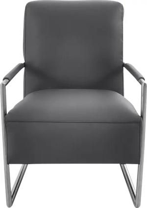 K+W Komfort & Wohnen Cocktailsessel, mit bezogenen Armlehnen, Gestell in Metall Edelstahloptik