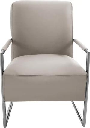 K+W Komfort & Wohnen Cocktailsessel, mit bezogenen Armlehnen, Gestell in Metall Edelstahloptik