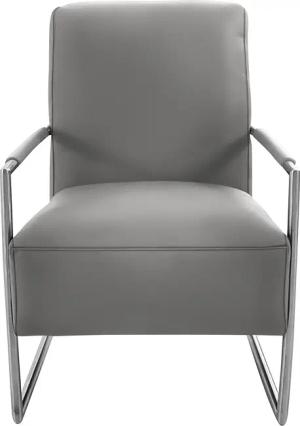 K+W Komfort & Wohnen Cocktailsessel, mit bezogenen Armlehnen, Gestell in Metall Edelstahloptik