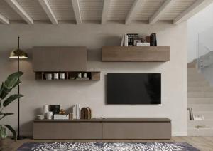 INOSIGN Wohnwand "INFINITY, 6tlg. Breite 276 cm, Höhe variabel, Schrankwand, Anbauwand", (2x Lowboard, Hängeschrank, 2x Hängewürfel, Wandregal)