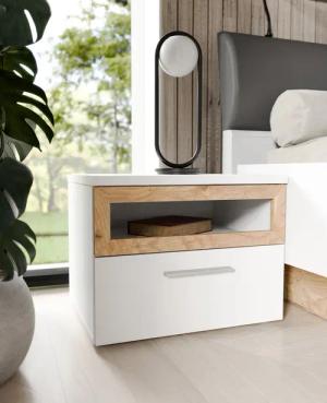 FORTE Nachtkommode "MAYACUS", Nachtkommode, Stauraum, Schublade, offenes Fach