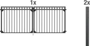 Alberts Zaundoppeltür "Circle", Breite: 300 cm, Höhe: 100 und 120 cm