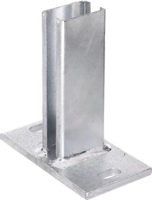 Alberts Pfostenträger, (Set, 2 St.), zum Aufschrauben, feuerverzinkt, für Pfosten 60 x 40 mm