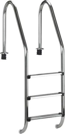 KWAD Poolleiter "Edelstahlleiter 3stufig schmal 120cm", 120 cm Höhe