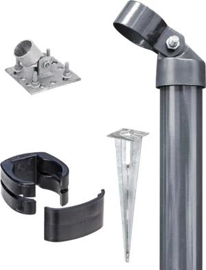 Alberts Eckpfosten "Fix-Clip Pro", für Maschendrahthöhe 122 cm, zum Aufschrauben