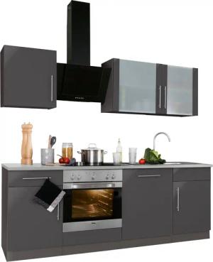 wiho Küchen Küchenzeile "Cali", mit E-Geräten, Breite 220 cm