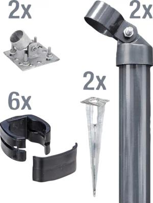 Alberts Eckpfosten "Fix-Clip Pro", für Maschendrahthöhe 153 cm, zum Aufschrauben