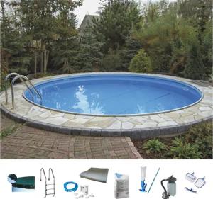 my POOL BWT Rundpool, (Komplett-Set, 9 tlg.), inkl. umfangreichem Zubehör für den Volleinbau