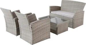 my Flair Gartenlounge-Set, (4 tlg.), 1 Sofa, 2 Sessel, 1 Tisch