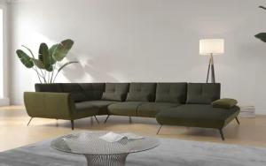 Places of Style Wohnlandschaft "Mikado U-Form", inkl. Sitztiefenverstellung und Armteilverstellung