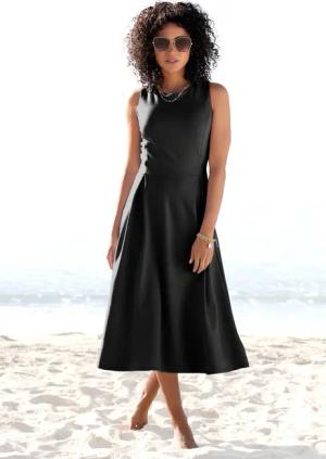 Beachtime Midikleid, elegantes Jerseykleid, Basic, A-Linien-Kleid