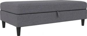 Dorel Home Stauraumhocker "Hartford", Polsterhocker mit Stauraum, frei im Raum stellbar, Sitzhöhe 43 cm