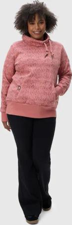 Ragwear Rollkragenpullover "Rylie Print Plus", modischer Damen Kapuzensweater mit Kordeln