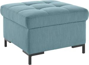 OTTO products Hocker "Grazzo", hochwertige Stoffe aus recyceltem Material, Steppung im Sitzbereich