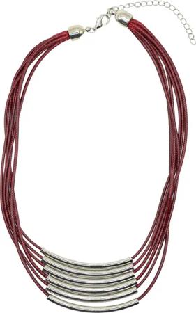 COLLEZIONE ALESSANDRO Kette mit Anhänger "Elena", 6-reihige Kette aus feinen Bändern