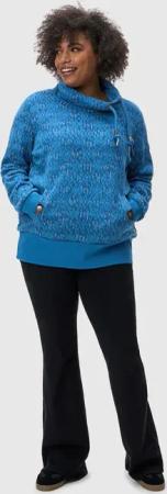 Ragwear Rollkragenpullover "Rylie Print Plus", modischer Damen Kapuzensweater mit Kordeln