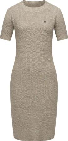 Ragwear Strickkleid "Kolya", kurzärmliges Damen Midikleid in Strickoptik