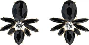 Steuer Paar Ohrstecker "Ohrstecker mit Glassteinen schwarz/gold"