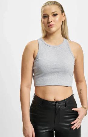 DEF Crop-Top "DEF Damen DEF Inga Ribbed Tanktop"